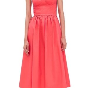 Le Bop Elegant Coral Sleeveless Dress NWT